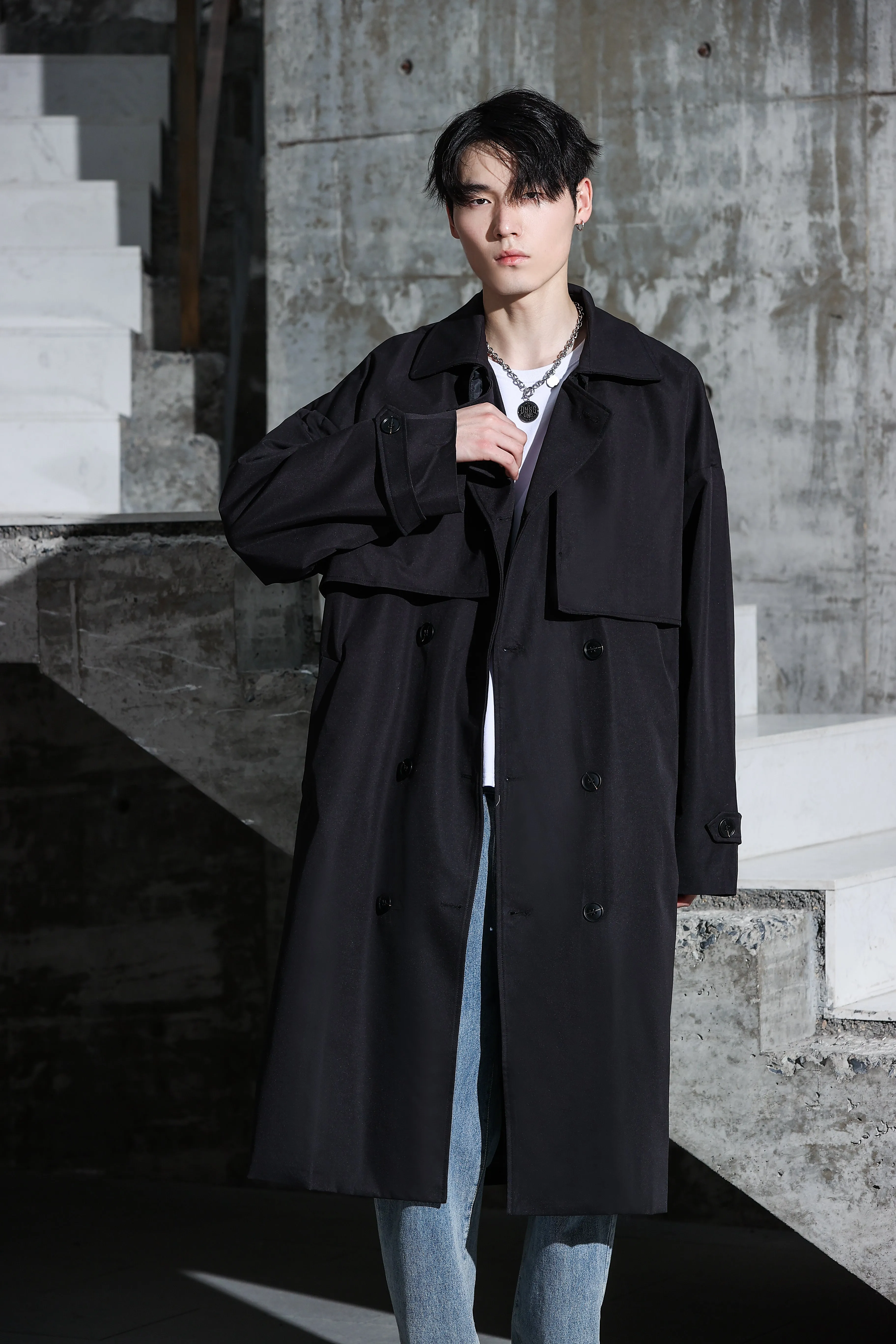 Oversized Long Trench Coat