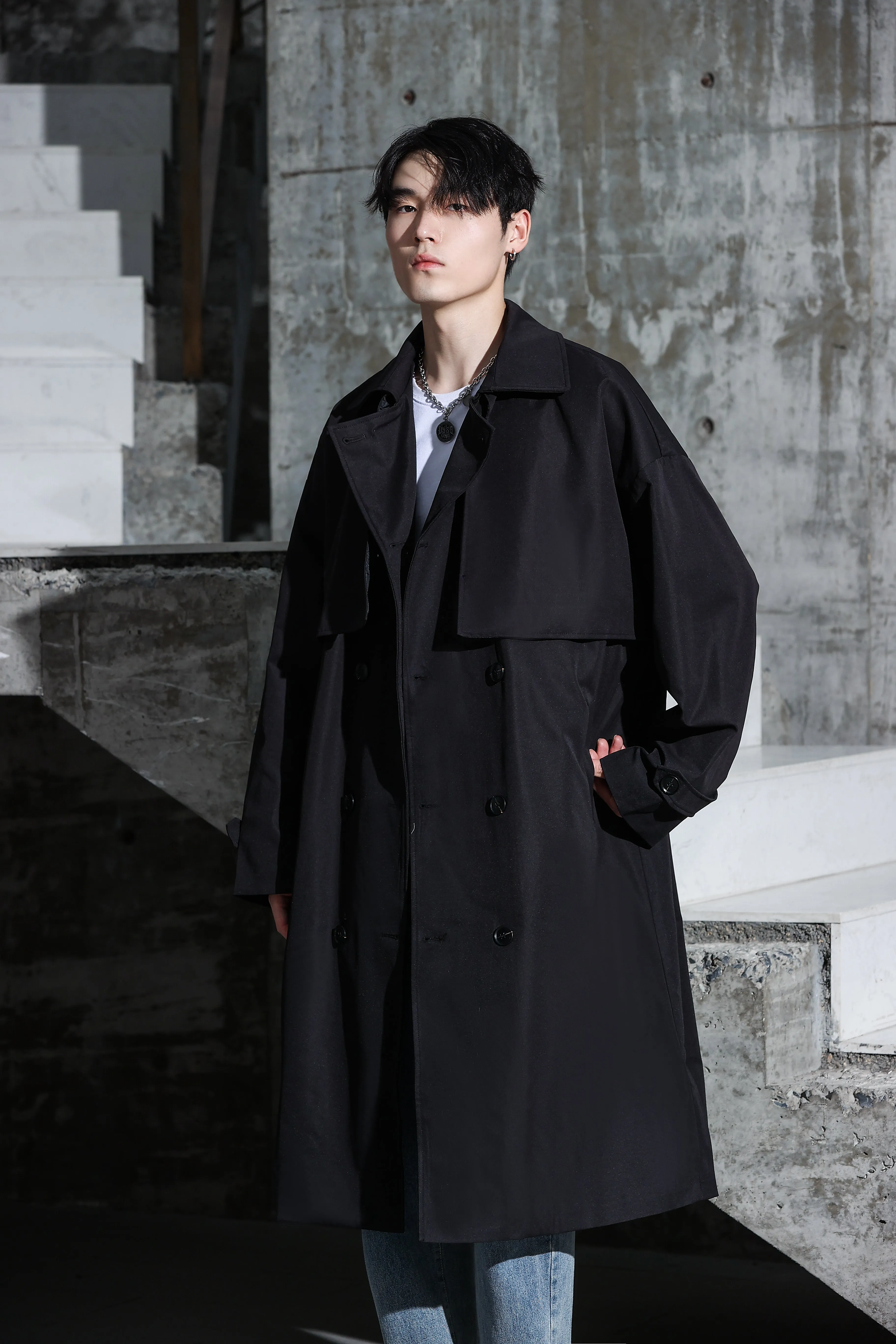 Oversized Long Trench Coat