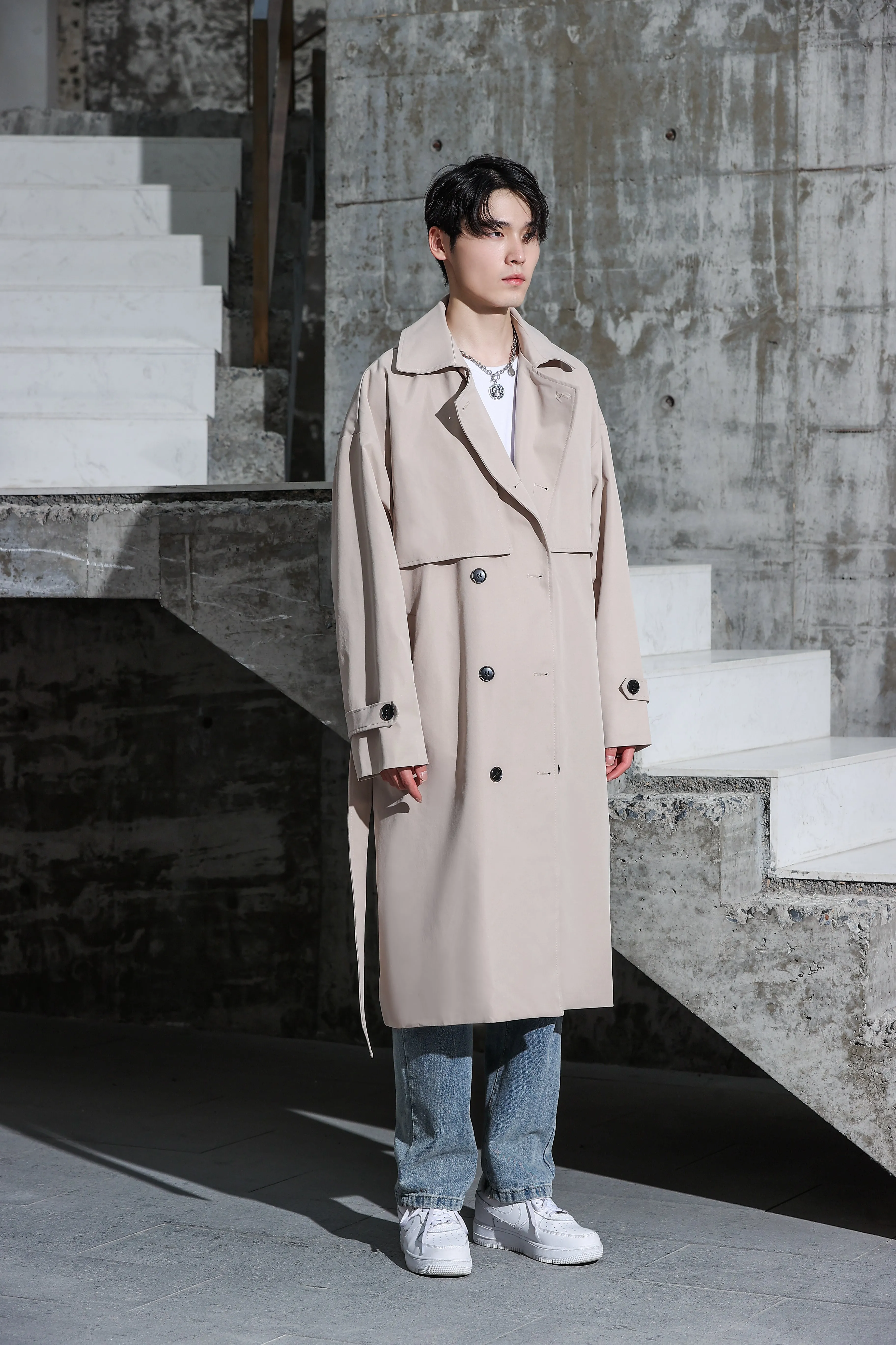 Oversized Long Trench Coat