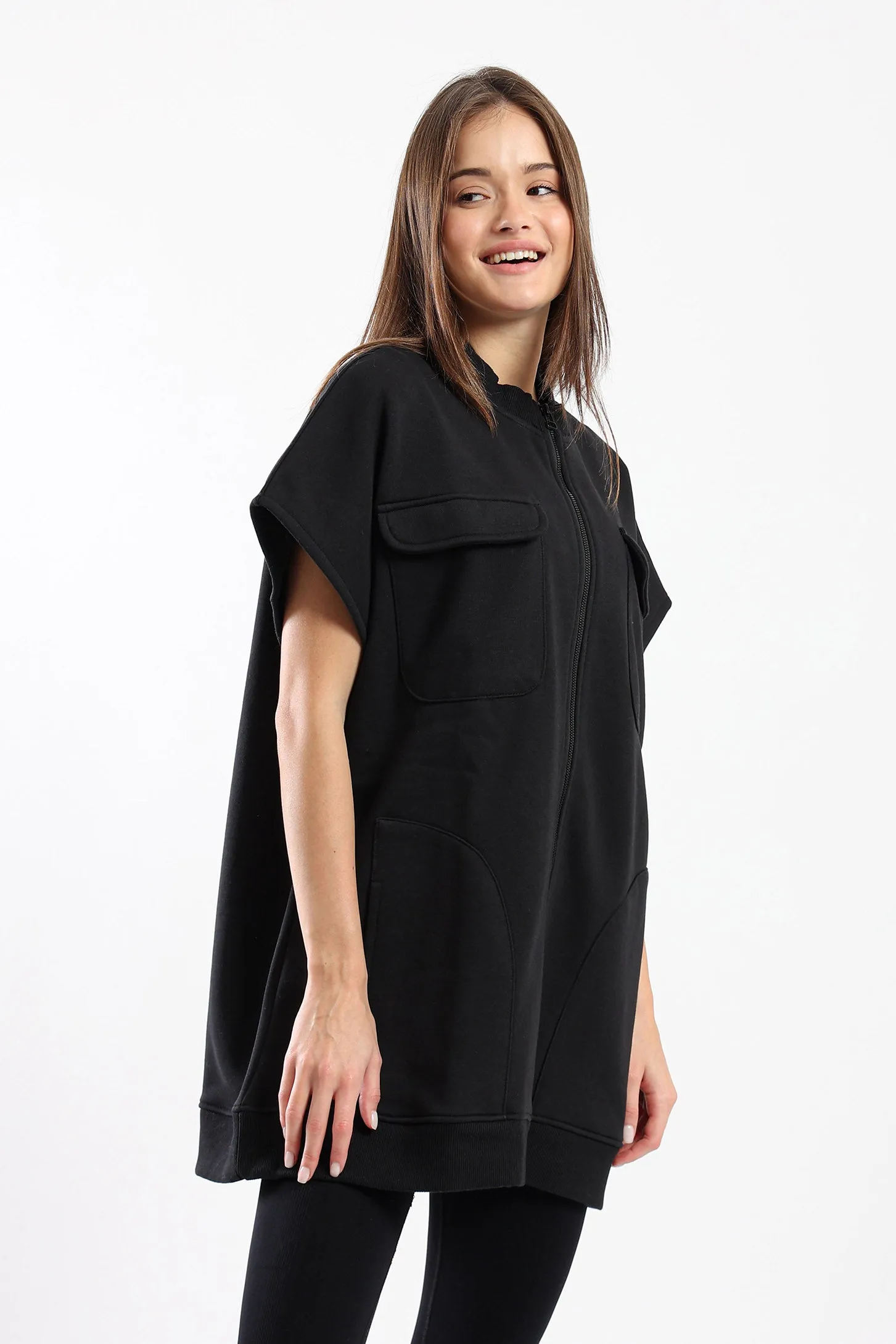 OVERSIZED VEST - BLACK