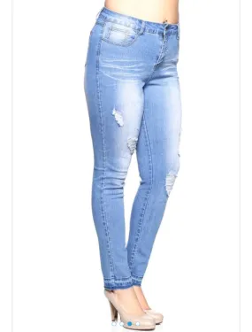 Plus-Size Ripped Skinny Jeans