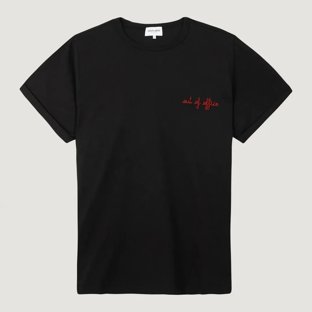 "Out Of Office" Poitou T-Shirt (Black)