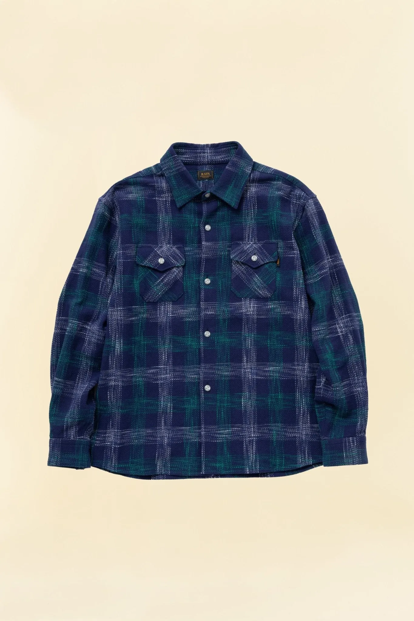 Rats Amundsen Cotton Check Shirt - Blue