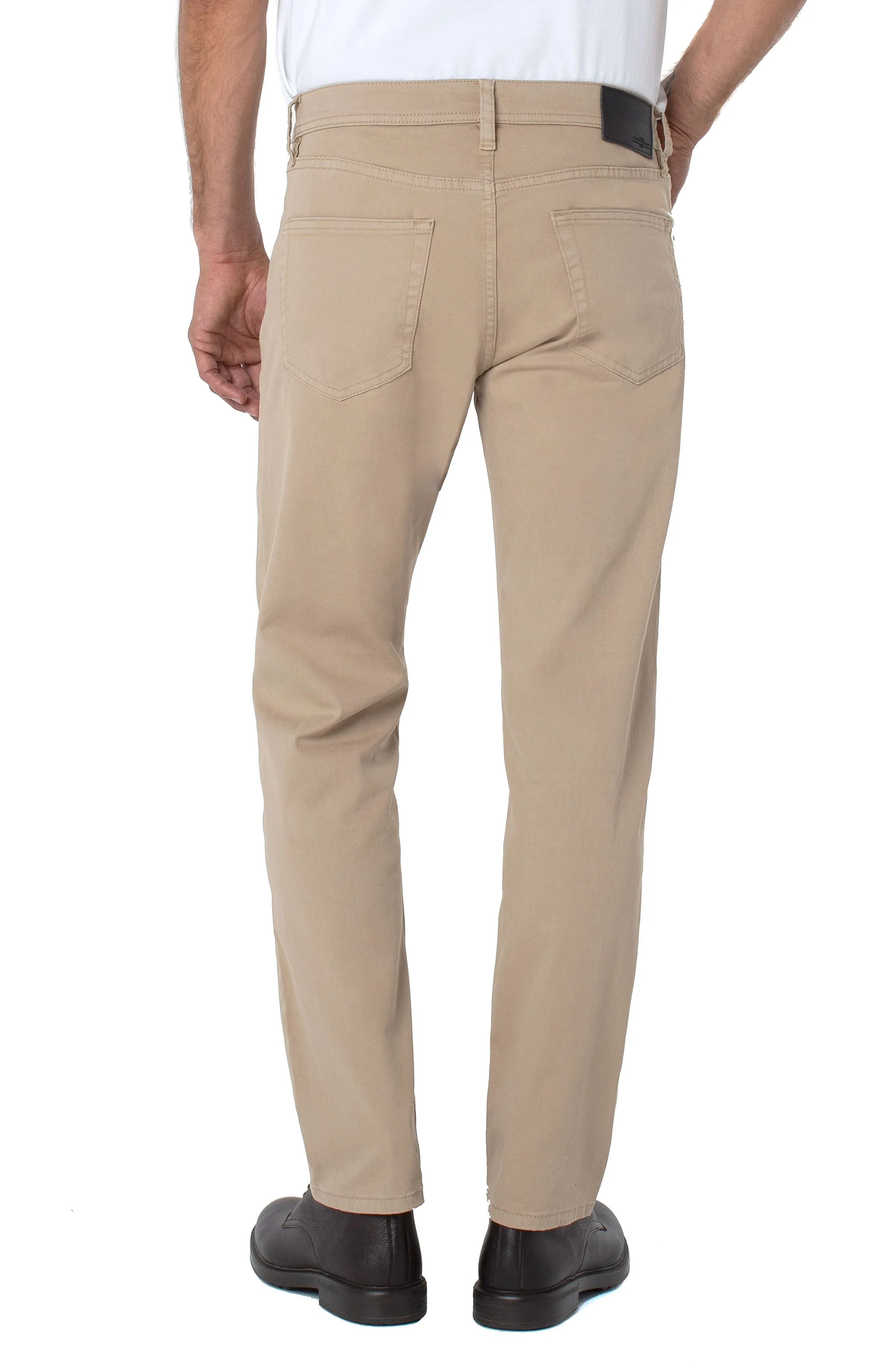 REGENT RELAXED STRAIGHT PEACHED COLORED TWILL