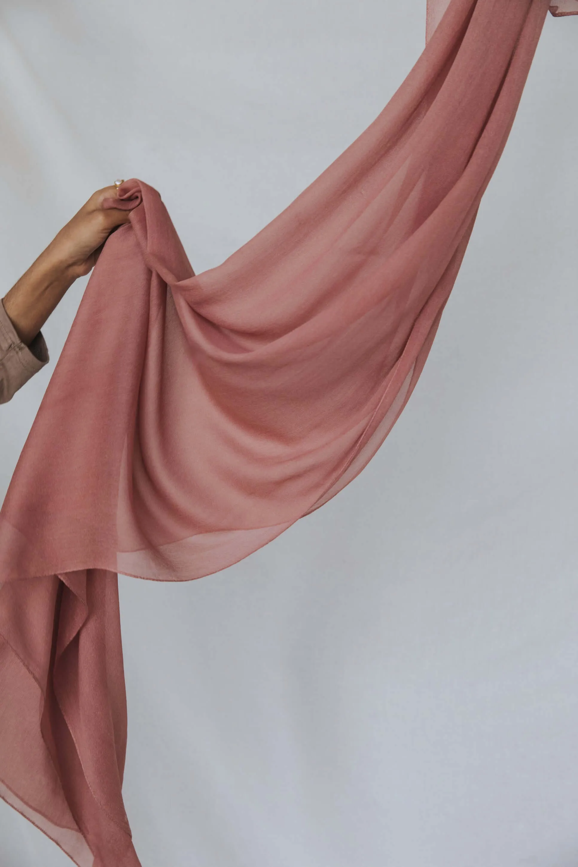 rose gold silk chiffon