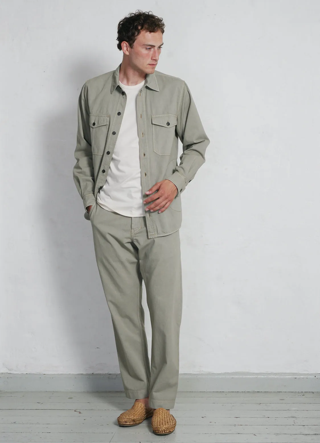 RUBEN | Casual Over Shirt | Light Sage