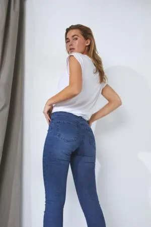 Saint Tropez Skinny Jeans Mid Blue