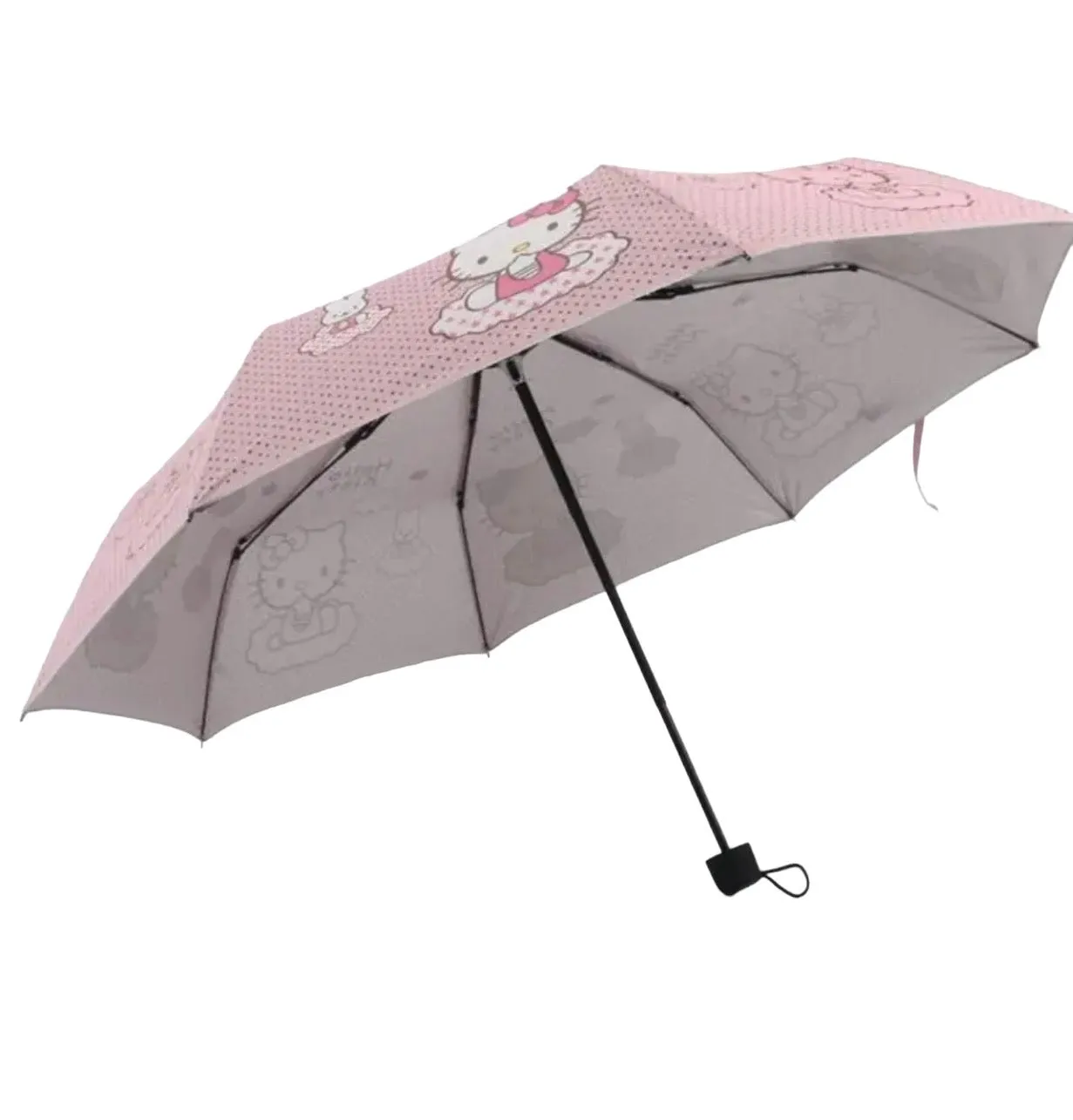 Sanrio Hello Kitty Compact Manual Umbrella With UV Protection