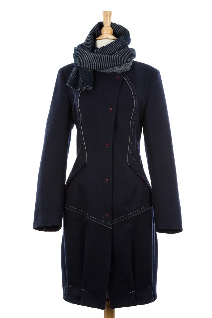 Selection Wool Trench Coat With Scarf