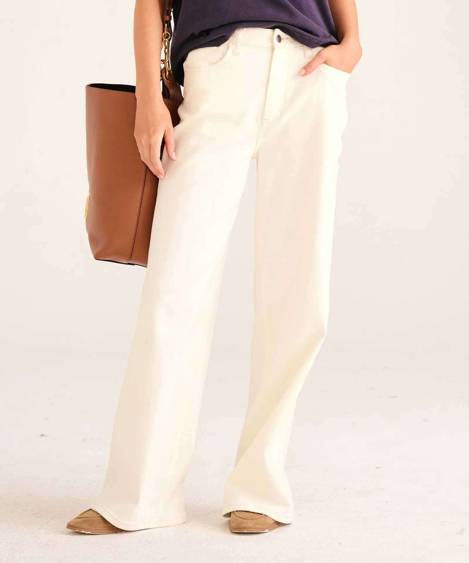 Soft Denim Wide Leg Pant