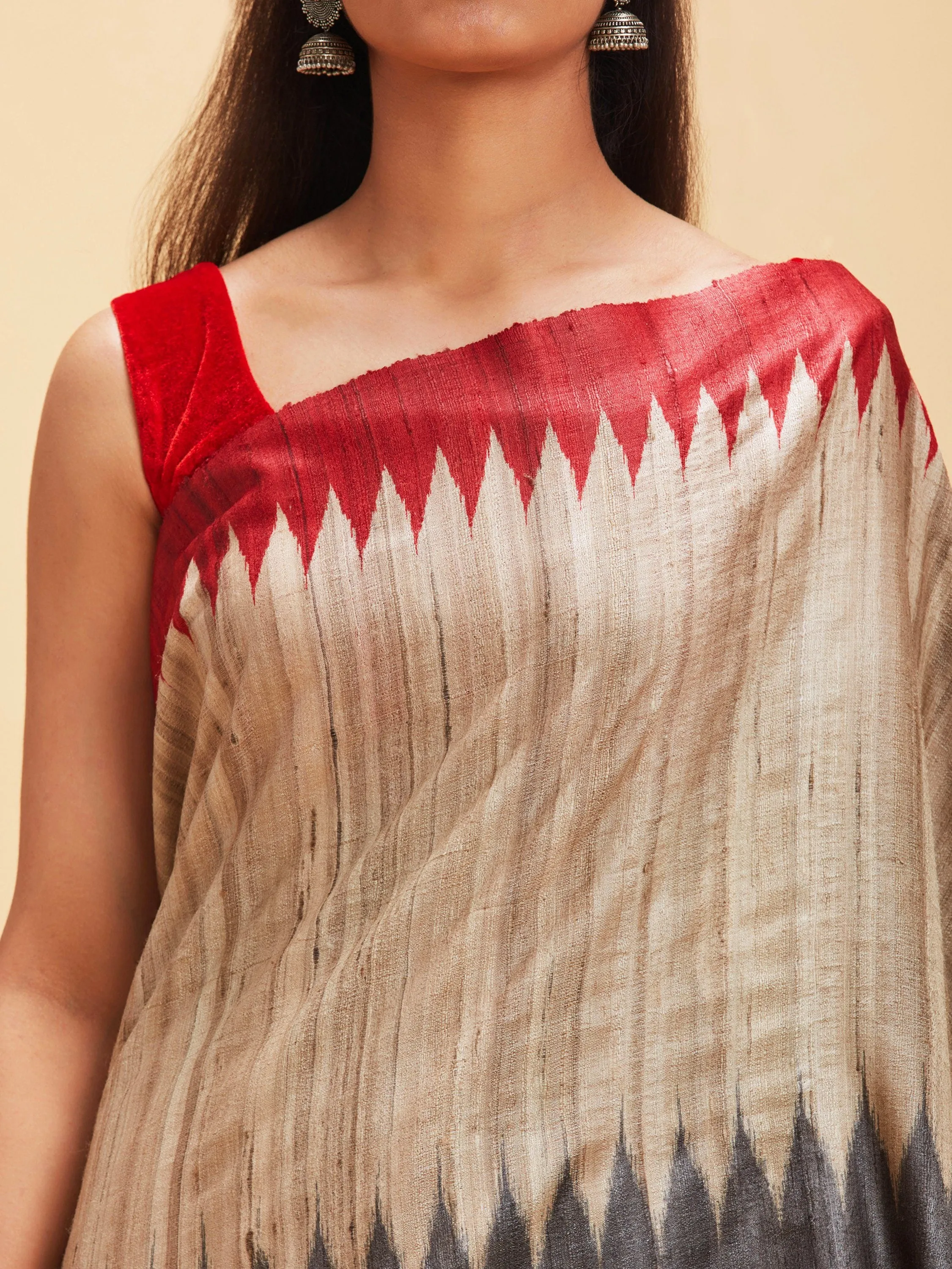 Tussar silk with sambalpuri pallu