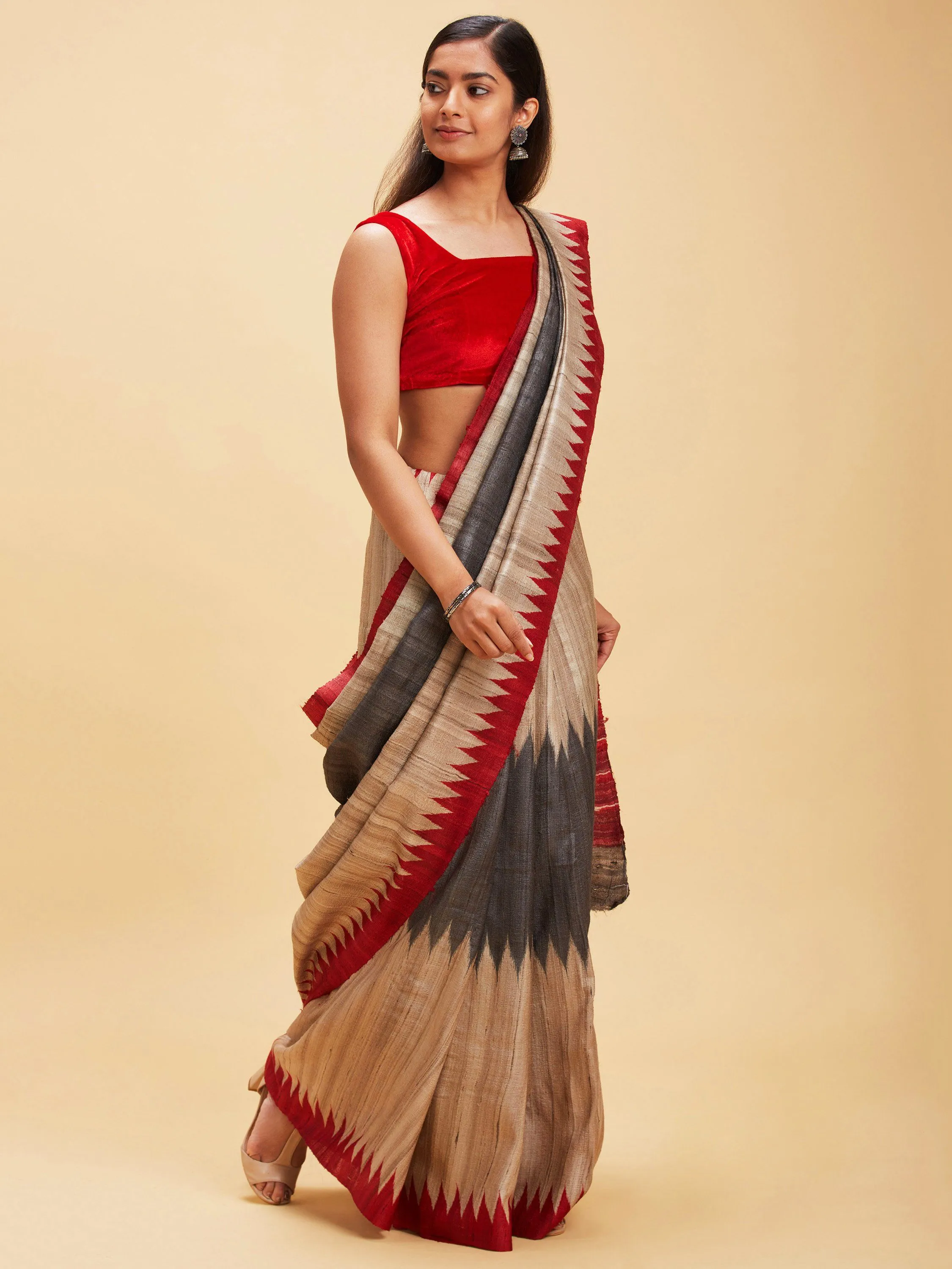 Tussar silk with sambalpuri pallu