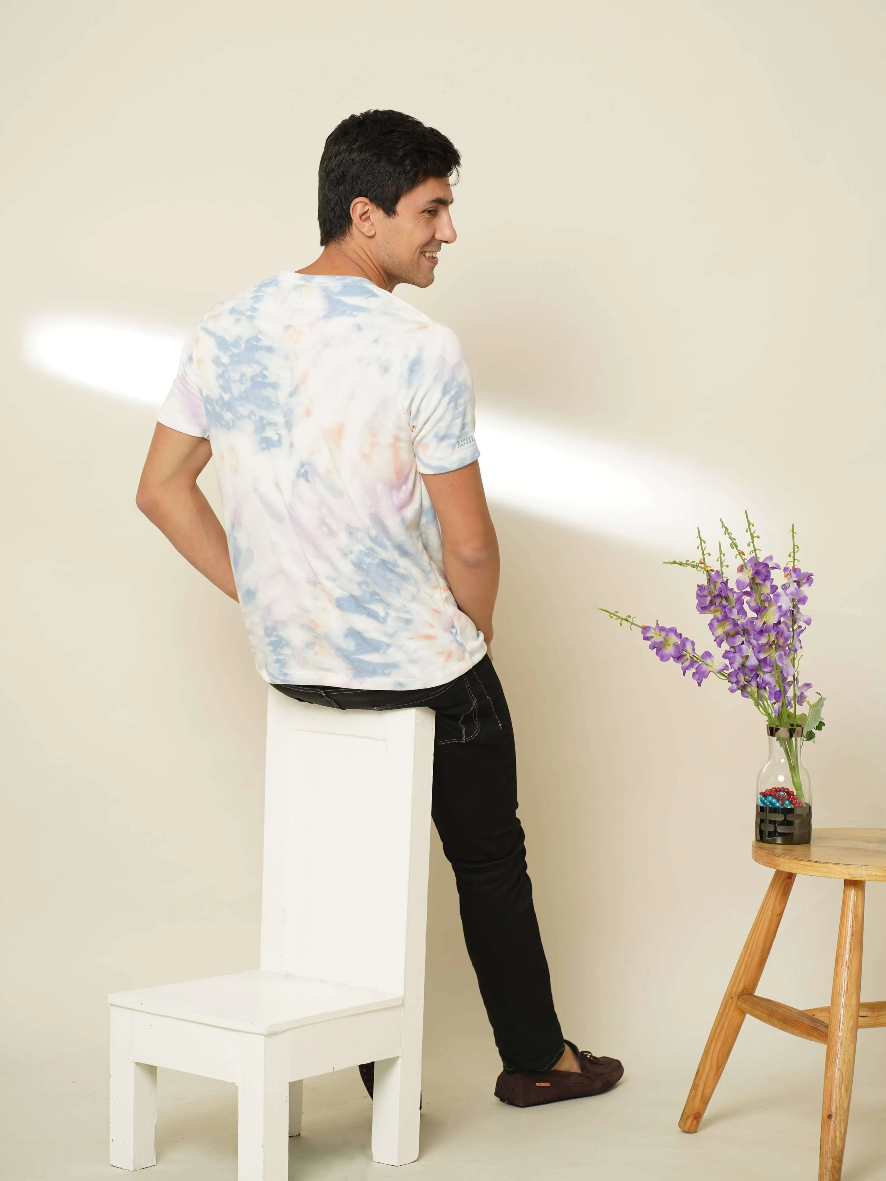 Tye & Dye Crew Neck Printed T Shirt