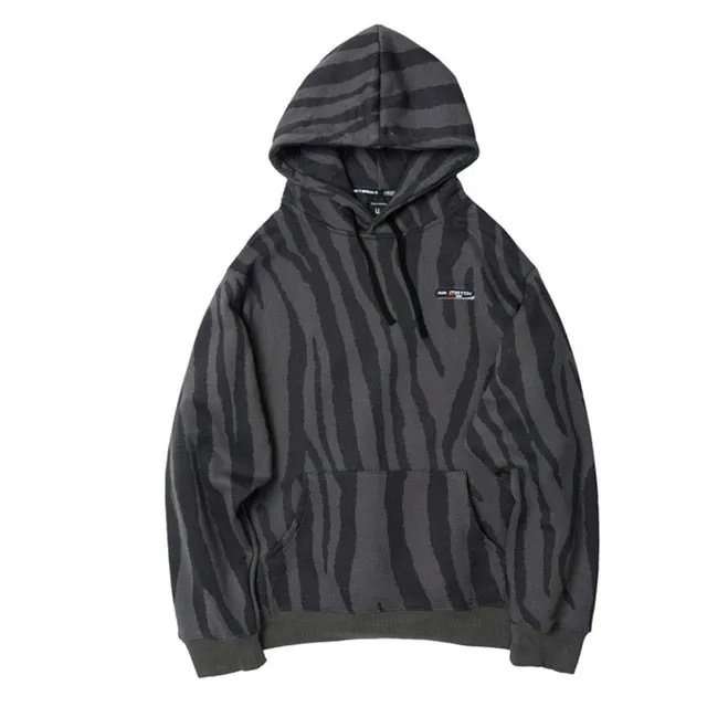 Zebra Print Cashmere Hoodie