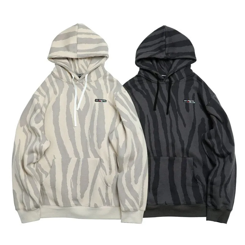 Zebra Print Cashmere Hoodie